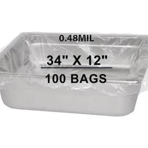 34X12 inches Poly Pan Liners 0.48 Mil Full Pan Shallow and Medium PTL
