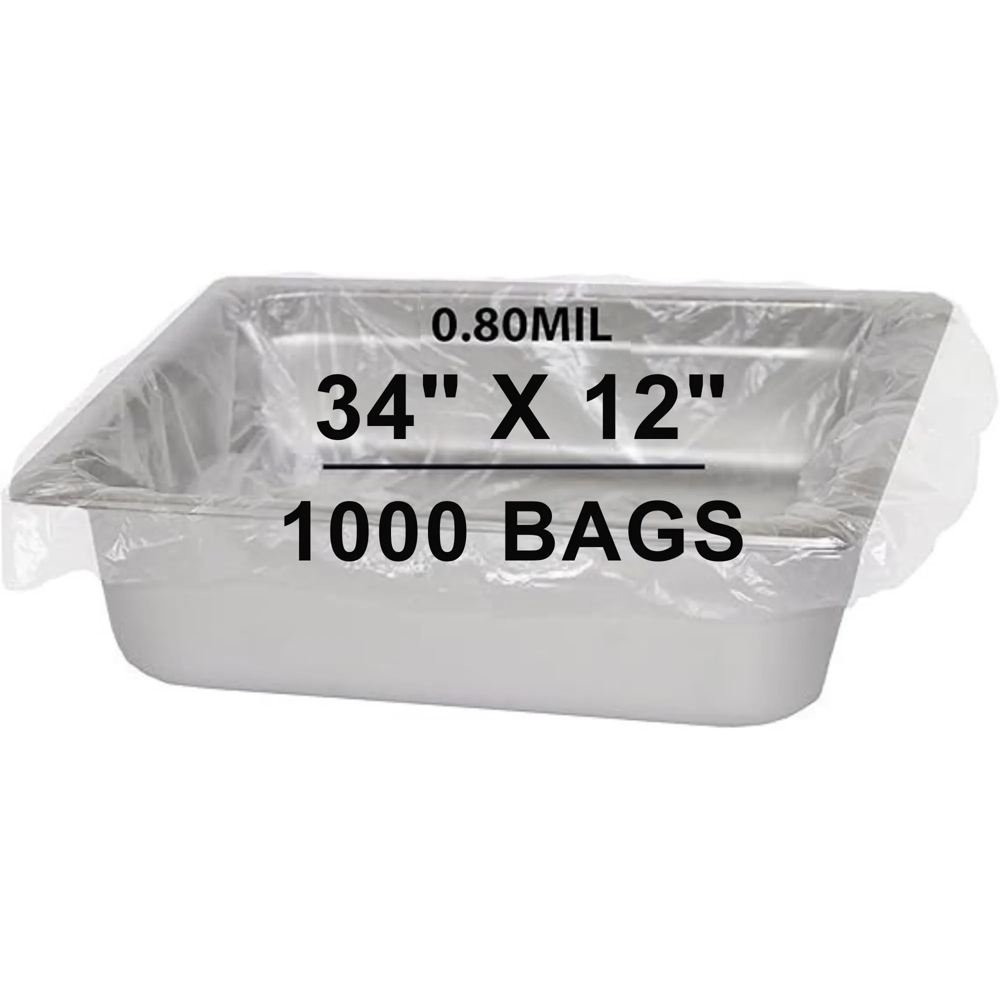 34X12 inches Poly Pan Liners 0.8 Mil Full Pan Shallow and Medium PTL