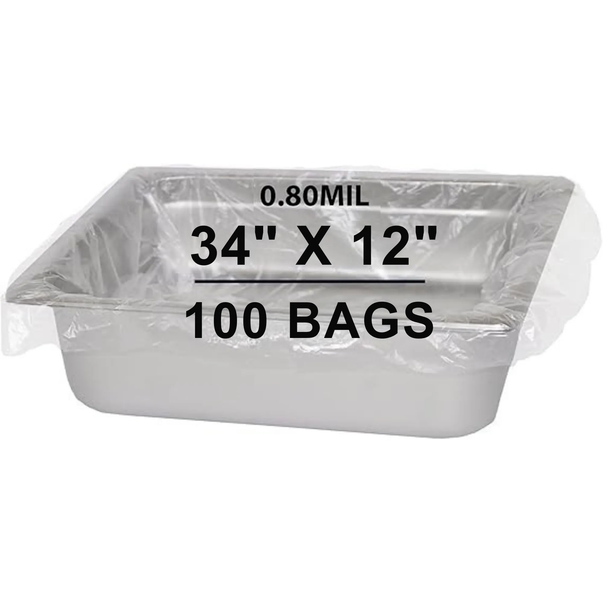 34X12 inches Poly Pan Liners 0.8 Mil Full Pan Shallow and Medium PTL