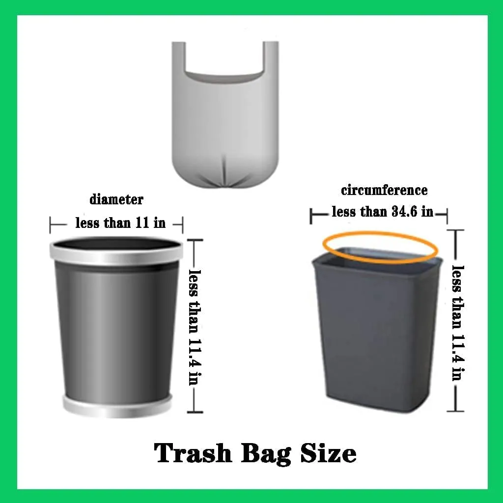 4 Gallon Trash Bag,Small Black Trash Bags 200 Counts Thicken Value Bathroom Trash Can Bin Liners,Small Garbage Bags with Handles for Kitchen Bathroom Office Waste Basket