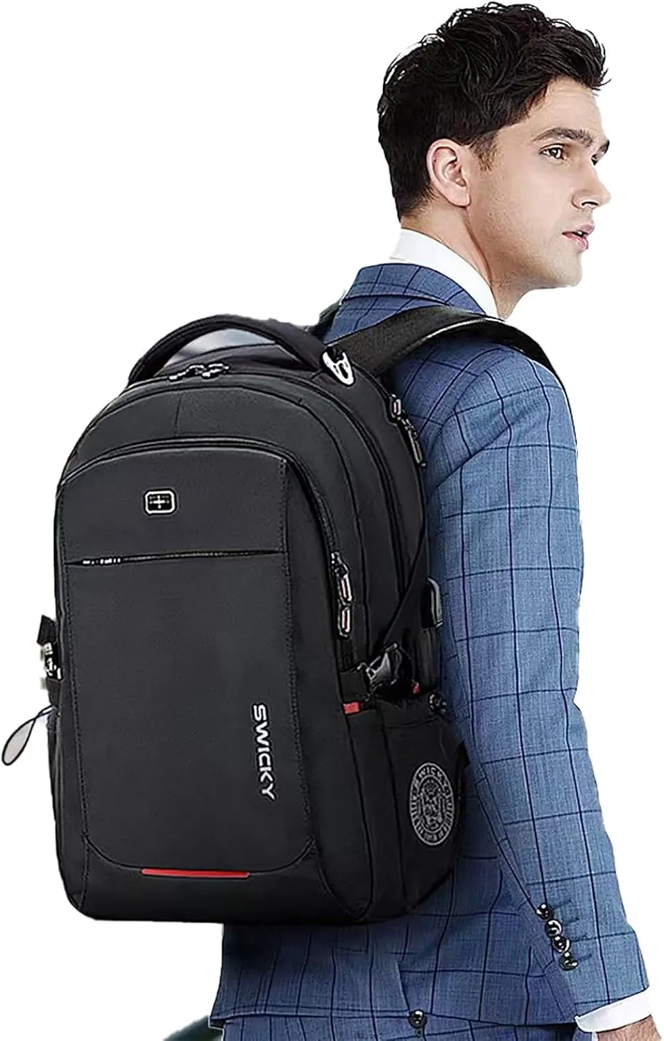 40L Oxford Cloth Backpack, Men's Laptop Backpack, Travel Backpack, women's and Men's Refined Schoolbag, High-End Lightweight