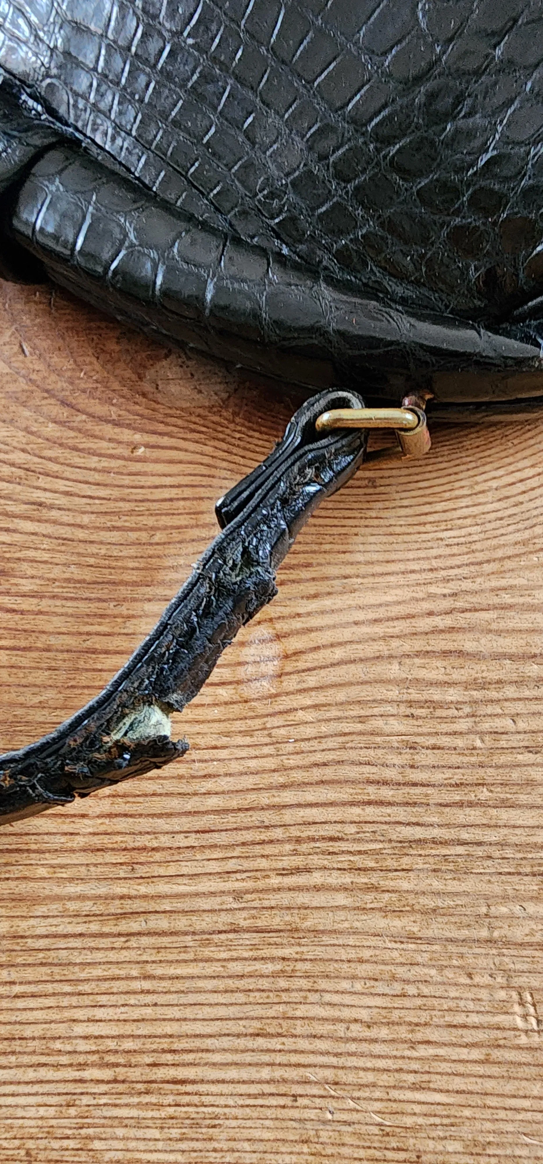 40s Black Alligator Bag Lucille de Paris Bergdorf Goodman