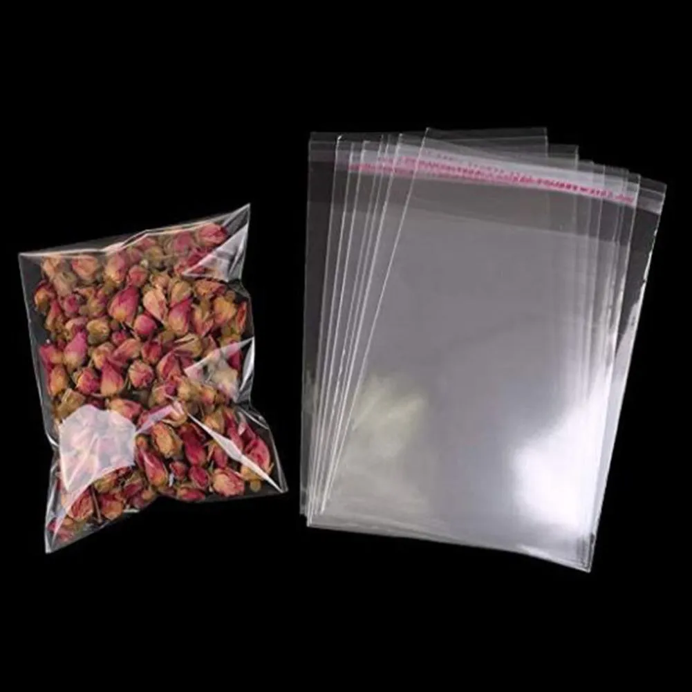 4X5 Inches: Transparent Plastic Packing Bags Adhesive Plastic Poly Bag