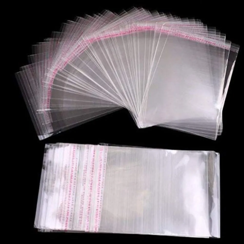 4X5 Inches: Transparent Plastic Packing Bags Adhesive Plastic Poly Bag