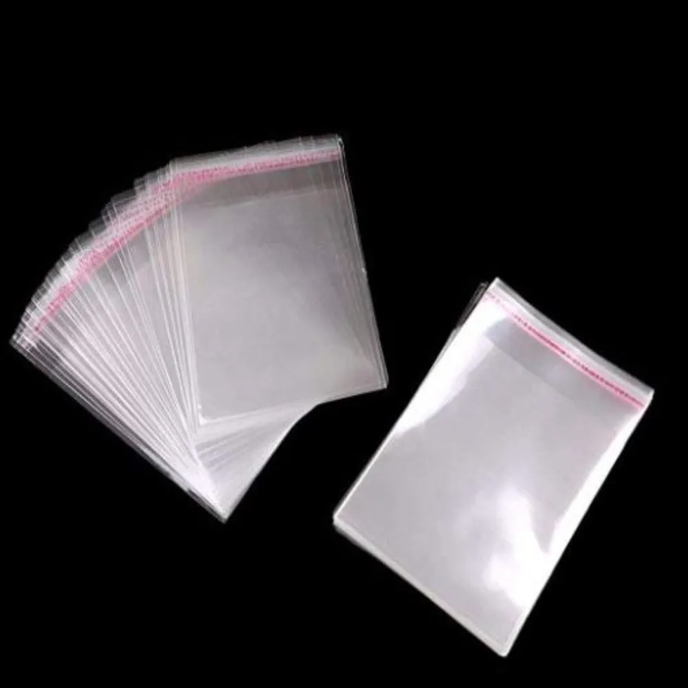4X5 Inches: Transparent Plastic Packing Bags Adhesive Plastic Poly Bag