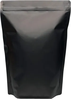 50 Pack 1 Gallon Matte Black Stand Up Food Storage Bags – 5 Mil 10x14 Inches Resealable Food Storage Zipper Pouch Bag, Large Heat Sealable Plastic Foil Packaging Pouches