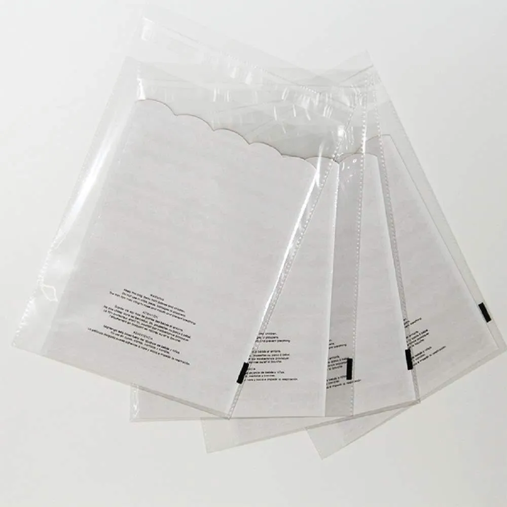 500 6X8 Suffocation Warning Self Seal Flap Tape Clear ValueMailers Poly Bags Cello Cellophane Polypropylene OPP Bags 1.5 MIL