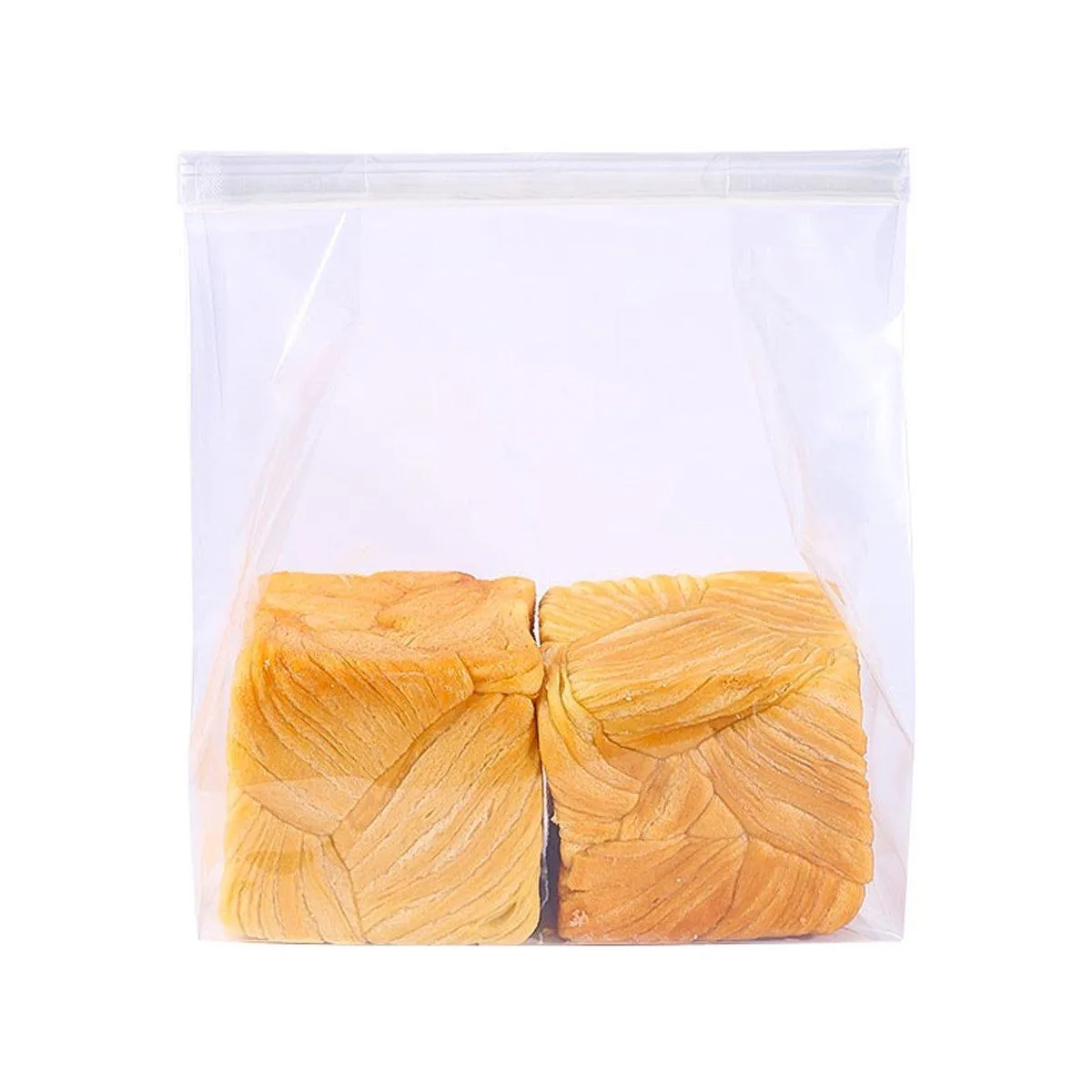 50pcs Resealable Clear Bread Toast Bags Food Storage Airtight Packaging