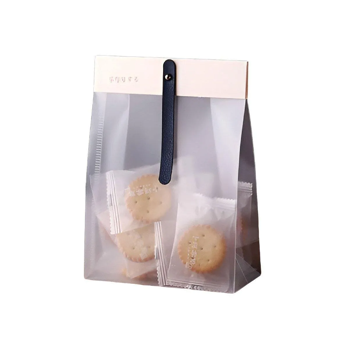 50pcs Transparent Snack Bags Biscuit Candy Bags Resealable Food Packaging