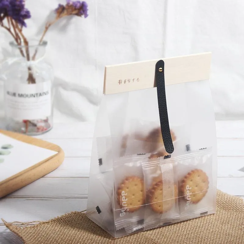 50pcs Transparent Snack Bags Biscuit Candy Bags Resealable Food Packaging