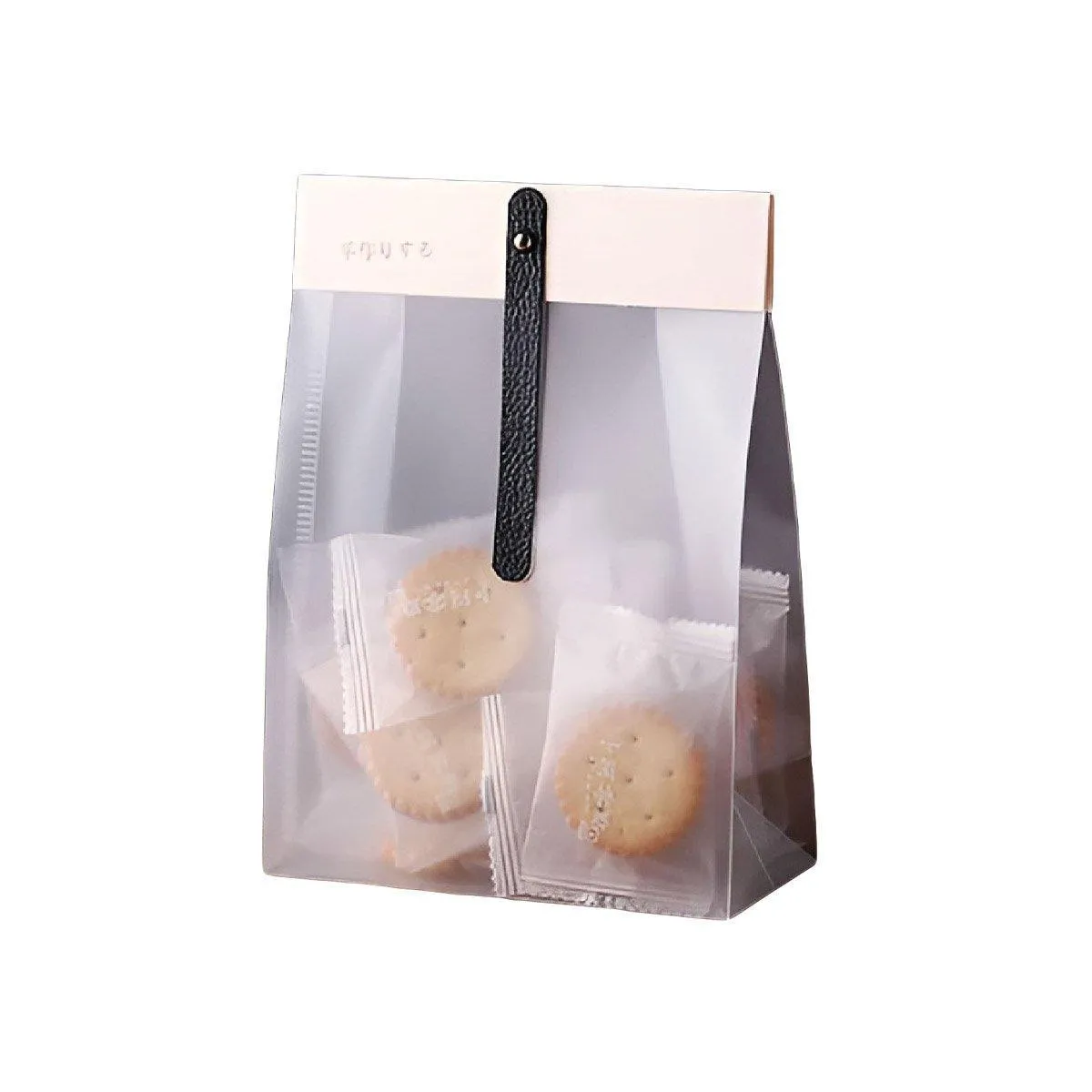 50pcs Transparent Snack Bags Biscuit Candy Bags Resealable Food Packaging