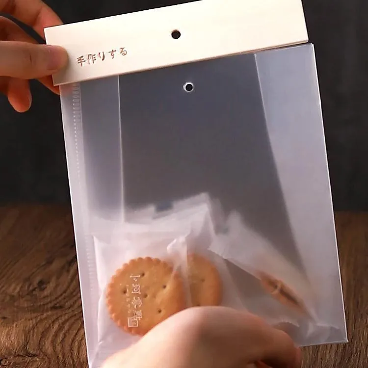 50pcs Transparent Snack Bags Biscuit Candy Bags Resealable Food Packaging