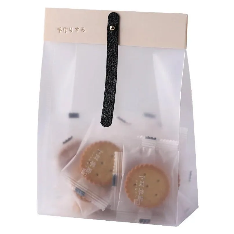 50pcs Transparent Snack Bags Biscuit Candy Bags Resealable Food Packaging