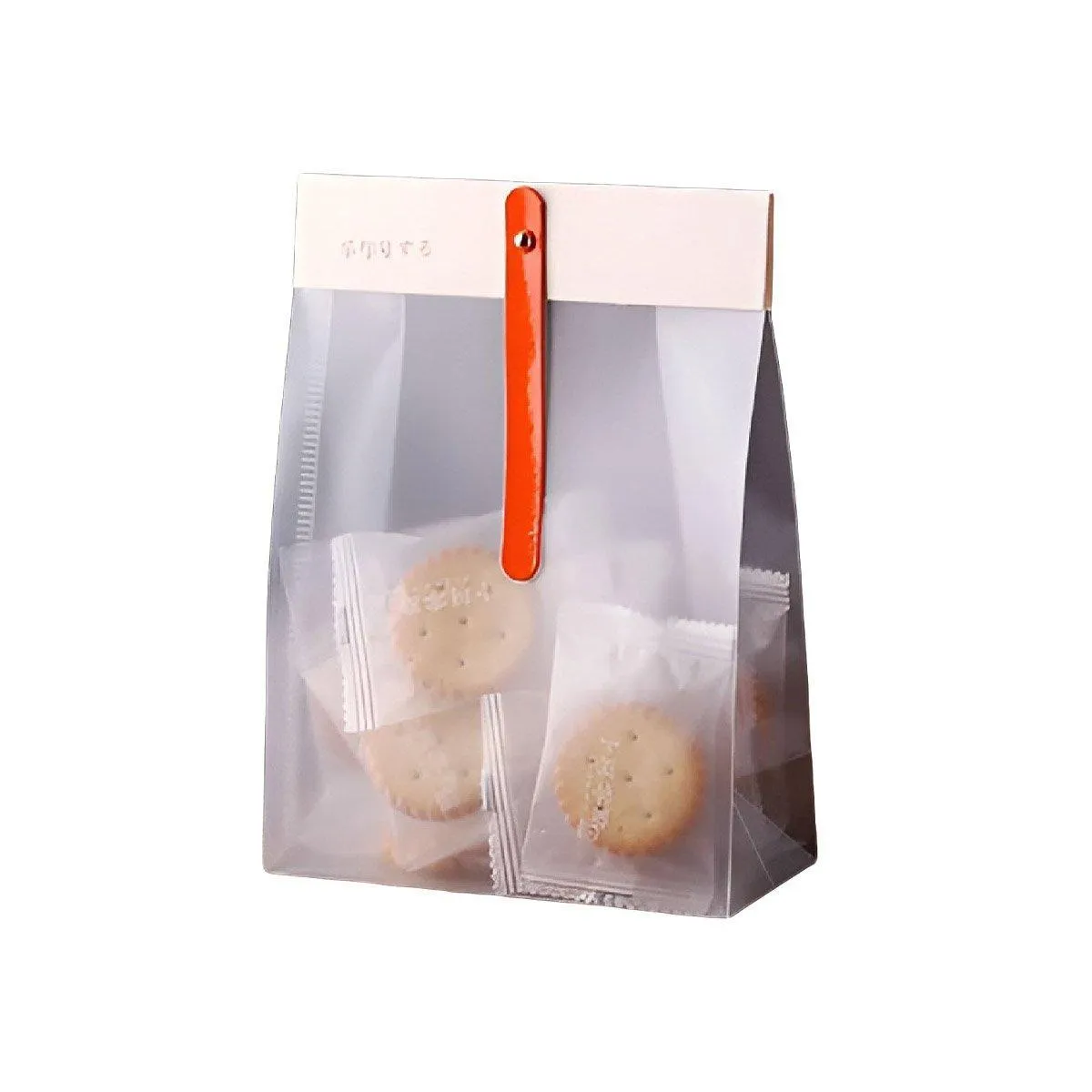 50pcs Transparent Snack Bags Biscuit Candy Bags Resealable Food Packaging