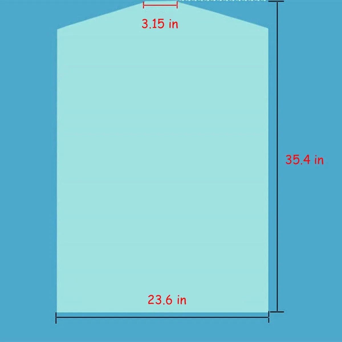 60 PCS Dry Cleaner Bags Plastic Clear 35.4 Inches Can be Hung Transparent Clothes Dust Cover