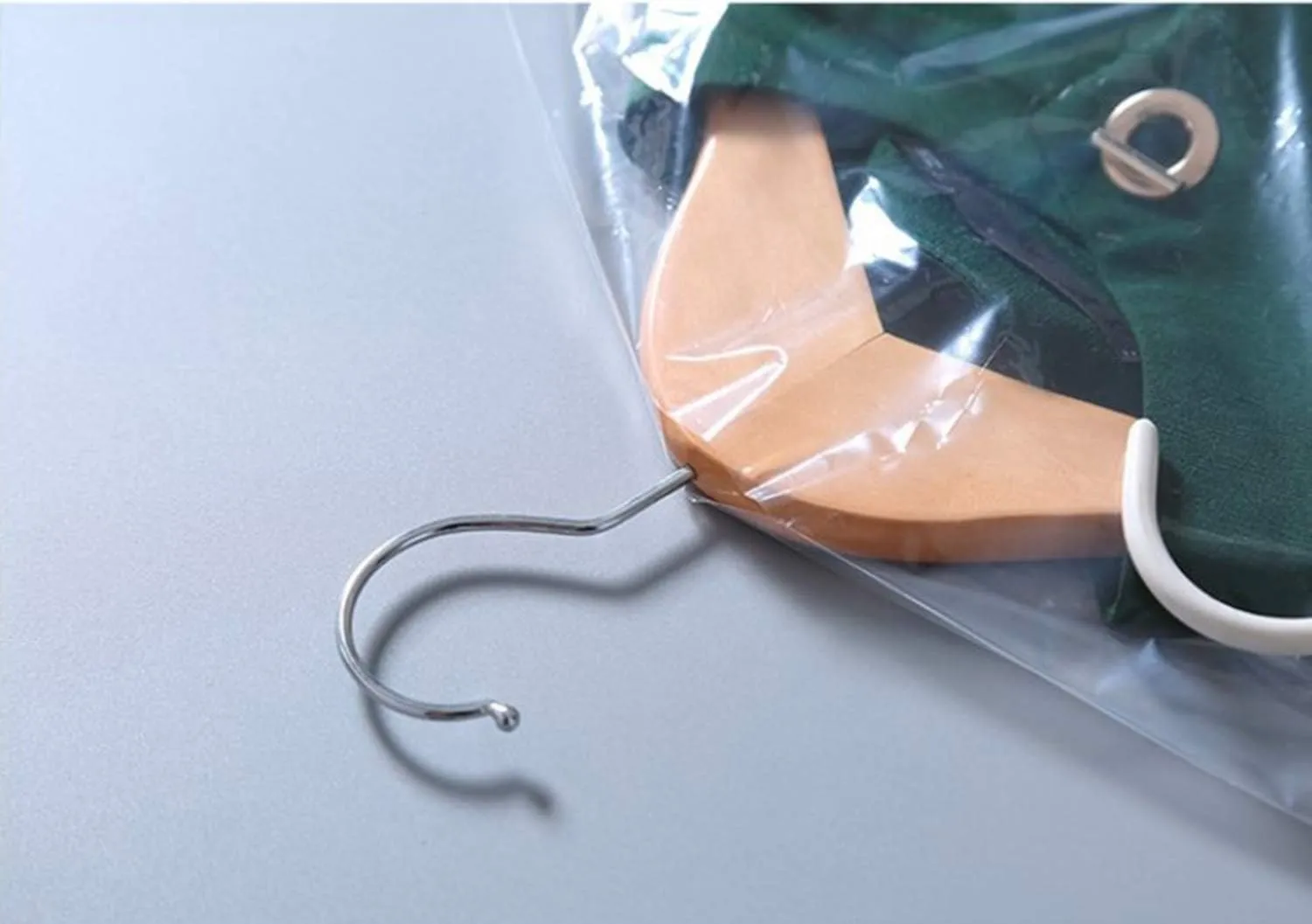 60 PCS Dry Cleaner Bags Plastic Clear 35.4 Inches Can be Hung Transparent Clothes Dust Cover