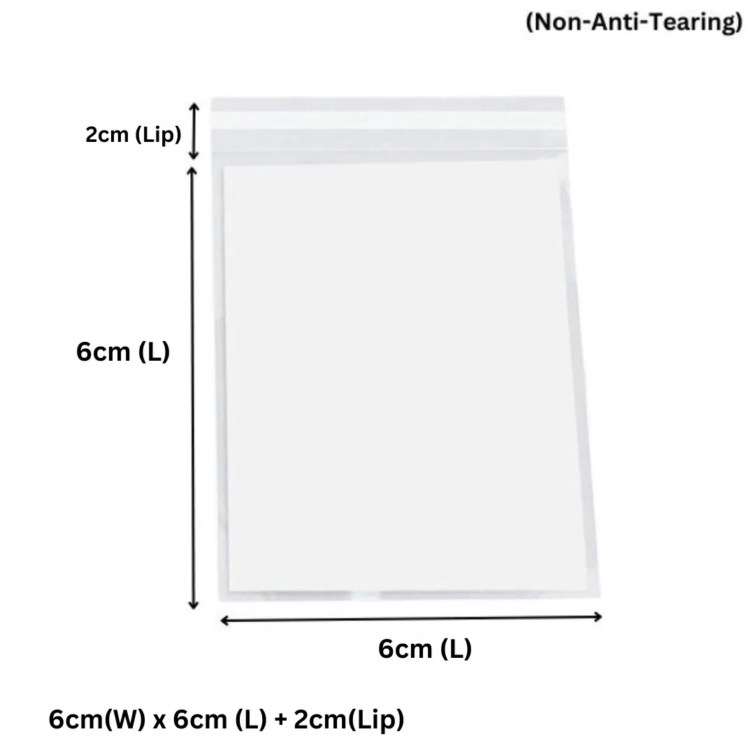 60 x 60mm   20mm Opp Cellophane Resealable Plastic Bags- Get The Best Clear Plastic Poly Bags