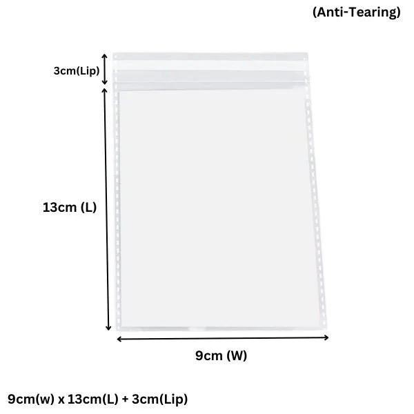 90 x 130mm   30mm Opp Cellophane Resealable Plastic Bags- Get The Best Clear Plastic Poly Bags