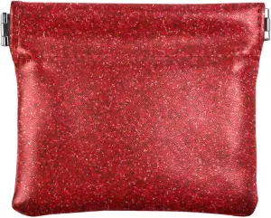 Abstract Paper Deep Red Foil Custom Women Cute Coin Purse Leather Cute Squeeze Change Purse for Women Girls