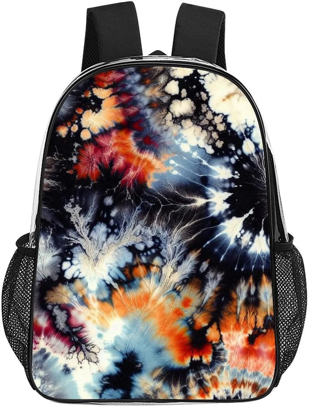 Acid Wash Heavy Duty Clear Backpack for Women Men Large Capacity Transparent See Through Bag for Concert Stadium Events with Waterproof PVC