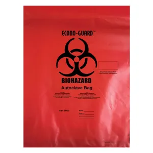 ACR8X12 Autoclave Bag, 2 mil, 304.8" Length, 203.2" Width, Red (Pack of 200)