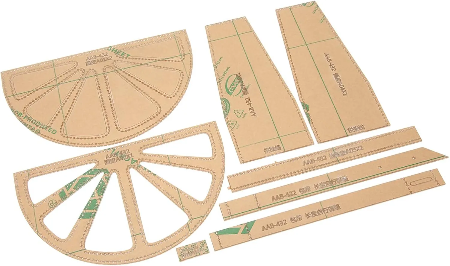 Acrylic Shoulder Bag Pattern Stencil, Transparent, Pattern Template for Shoulder Bag Making
