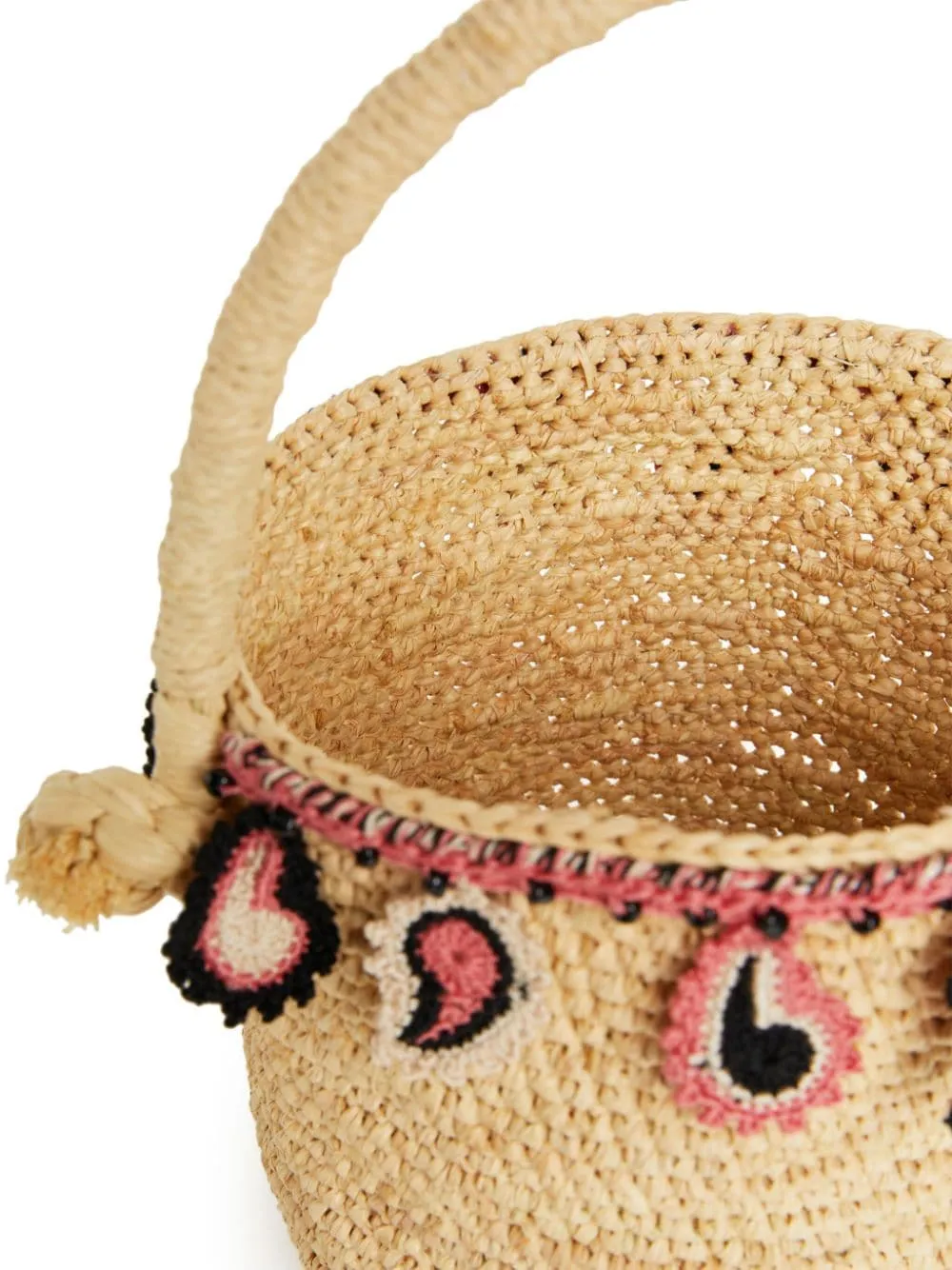 Alanui Paisley Raffia Bucket Bag