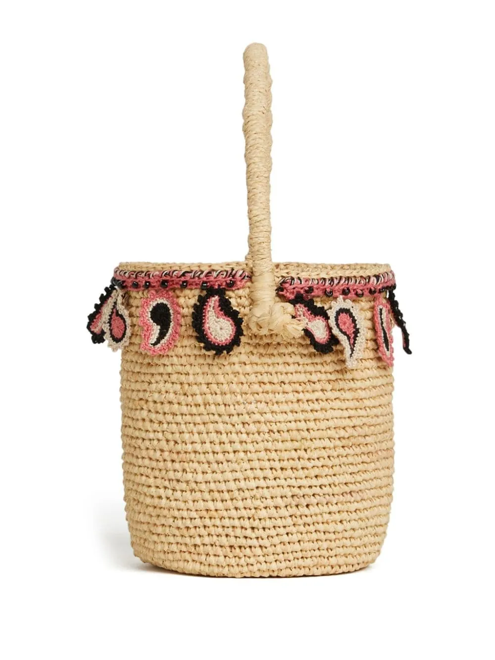 Alanui Paisley Raffia Bucket Bag