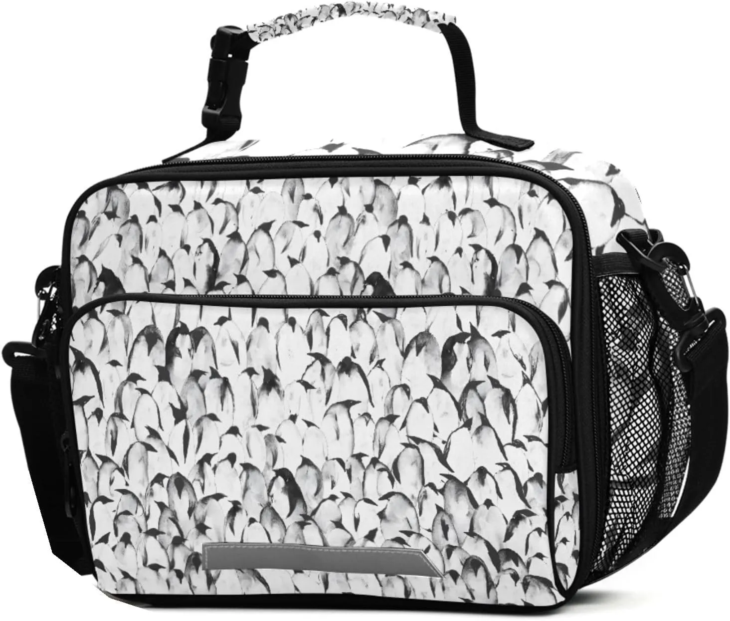 ALAZA Baby Emperor Penguin Lunch Box for Girls Kids Insulated Lunch Bag Boys Lunchbox Reusable Cooler Tote Freezable Shoulder Strap for School Picnic