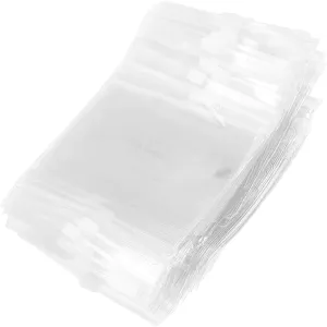 Alipis 100pcs Transparent PVC Zipper Lock Bags Self Sealing Jewelry Storage Pouches Packing Bags Scratch Resistant for Organizing Items