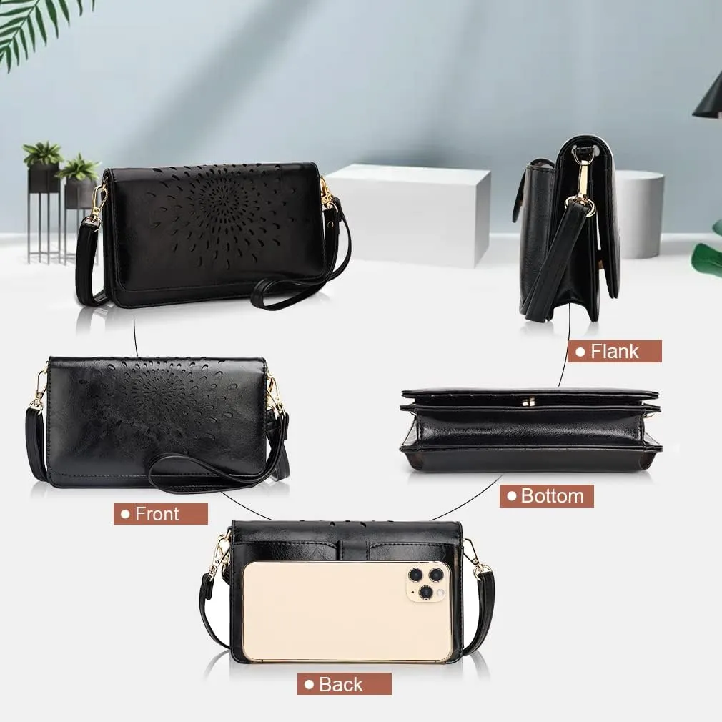 APHISON Crossbody Bags For Women,Wristlet Wallet Phone Purse Shoulder handbags Multi-Function Small RFID Clutch Card Holder