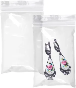 APQ Clear Plastic Reclosable Zipper Bags, 2 x 3 Inches. Pack of 1000 Reclosable Plastic Bags with Zipper Closure. 2 Mil Plastic Jewelry Bags. Waterproof Reclosable Zip Bags for Industrial Use
