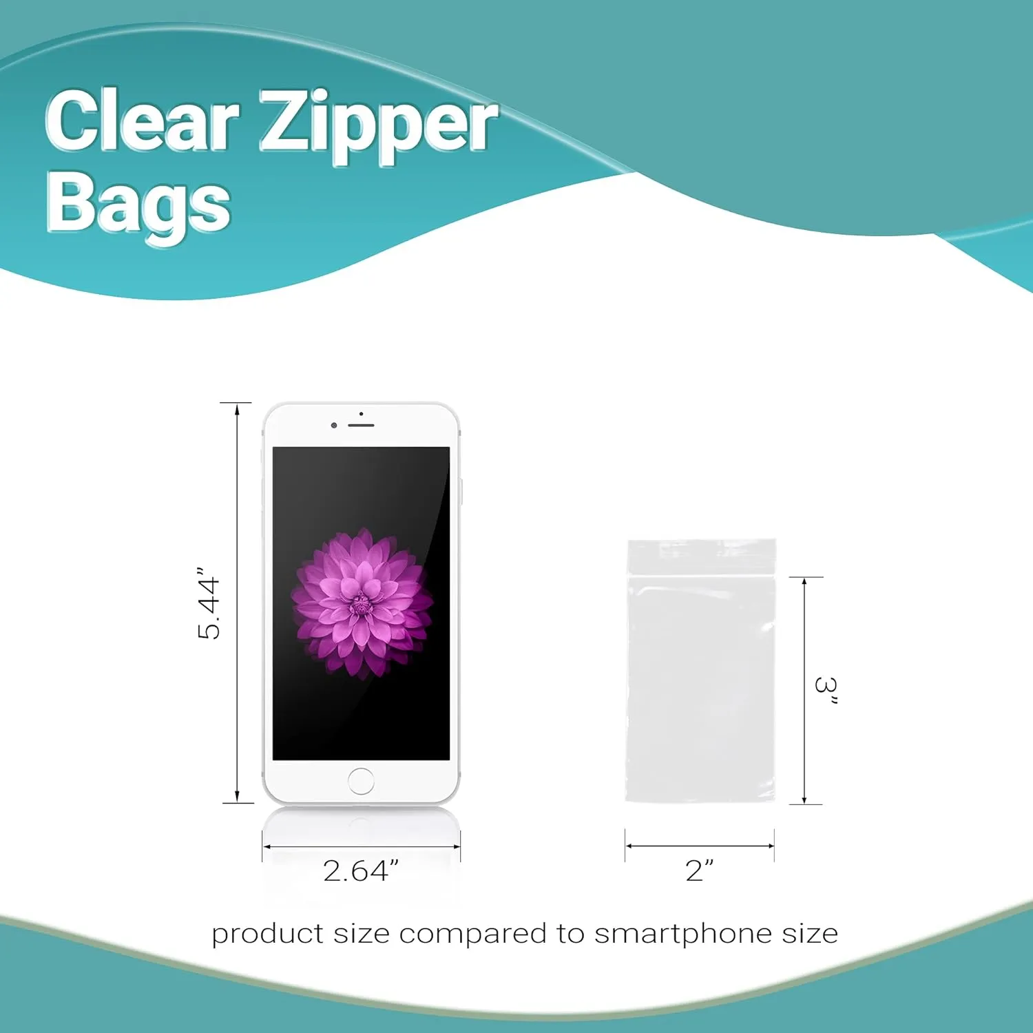 APQ Clear Plastic Reclosable Zipper Bags, 2 x 3 Inches. Pack of 1000 Reclosable Plastic Bags with Zipper Closure. 2 Mil Plastic Jewelry Bags. Waterproof Reclosable Zip Bags for Industrial Use