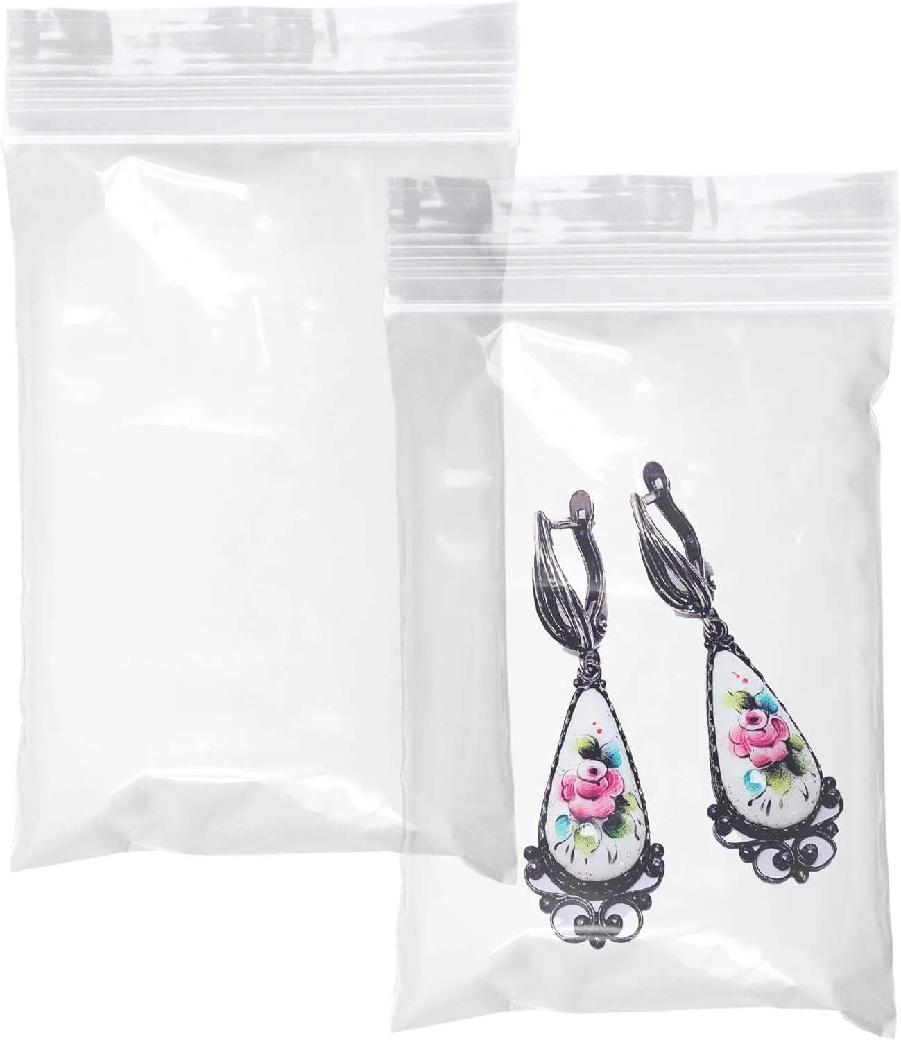 APQ Clear Plastic Reclosable Zipper Bags, 2 x 3 Inches. Pack of 1000 Reclosable Plastic Bags with Zipper Closure. 2 Mil Plastic Jewelry Bags. Waterproof Reclosable Zip Bags for Industrial Use