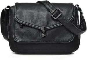 Artwell Fashion Crossbody Bag For Women PU Leather Small Purse Vintage Satchel Saddle Shoulder Bag