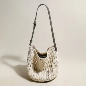 Bag Medium Tote Straps Beach Leather with Blue White Discounted coupons First-time buyer discount