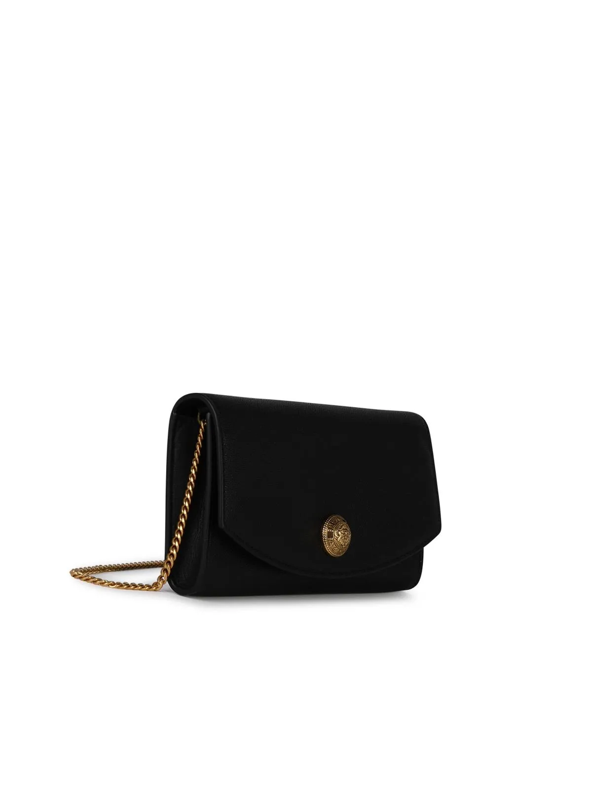 Balmain 'Embleme' Black Lear Crossbody Bag