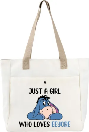 BDPWSS Donkey Tote Bag Just a Girl Who Loves Donkey Gift For Donkey Lover Gift Donkey Fans Cartoon Character Fan Travel Pouch