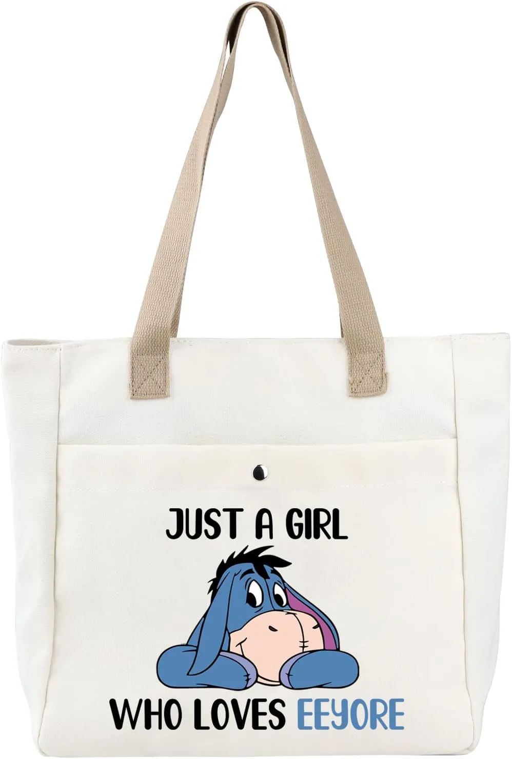 BDPWSS Donkey Tote Bag Just a Girl Who Loves Donkey Gift For Donkey Lover Gift Donkey Fans Cartoon Character Fan Travel Pouch