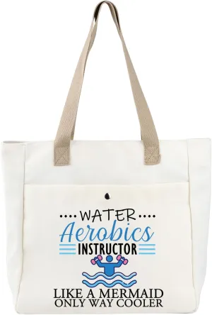 BDPWSS Swim Coach Tote Bag Water Aerobics Instructor Gift Water Aerobics Instructor Like a Mermaid Only Way Cooler Handbag