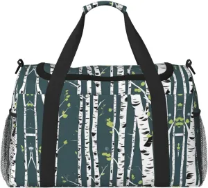 Beauty Birch Tree print Overnight Bags for Women and Men Shoulder Bag Carry On Bag for Traveling Travel Essentials