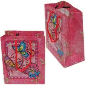 BG-037 Garden Flowers Rope Tote Party Favor Gift Bags 7.6" x 9.5"