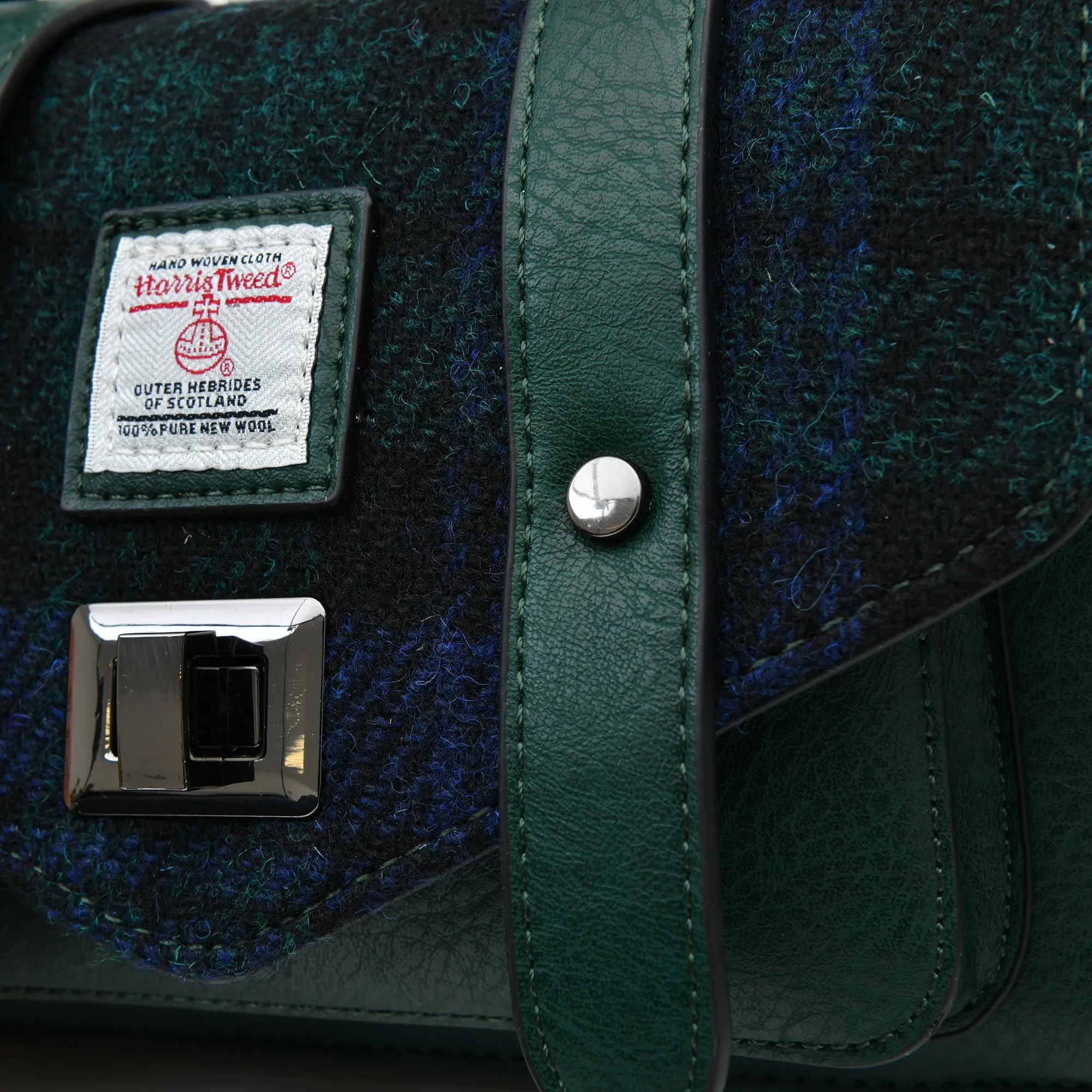 Black Watch Tartan Satchels with Harris Tweed®