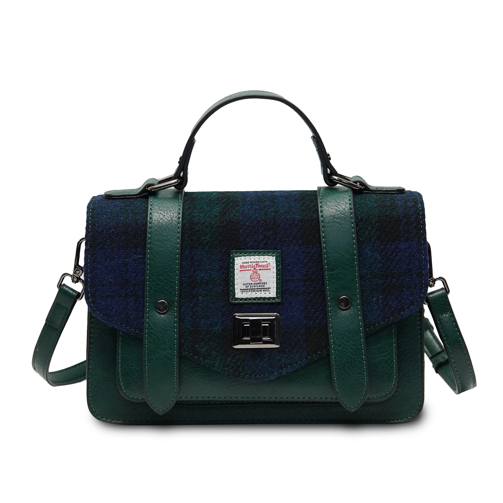 Black Watch Tartan Satchels with Harris Tweed®