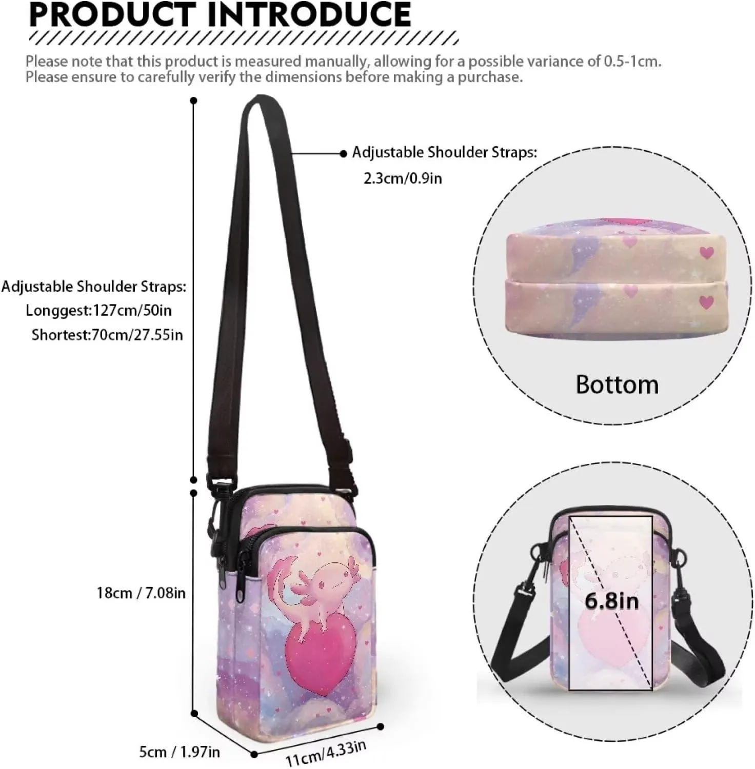 Boatee Small Crossbody Bags for Women Mini Messenger Bag with Adjustable Strap