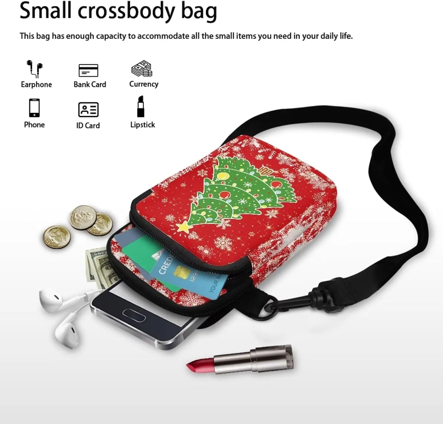 Boatee Small Crossbody Bags for Women Mini Messenger Bag with Adjustable Strap