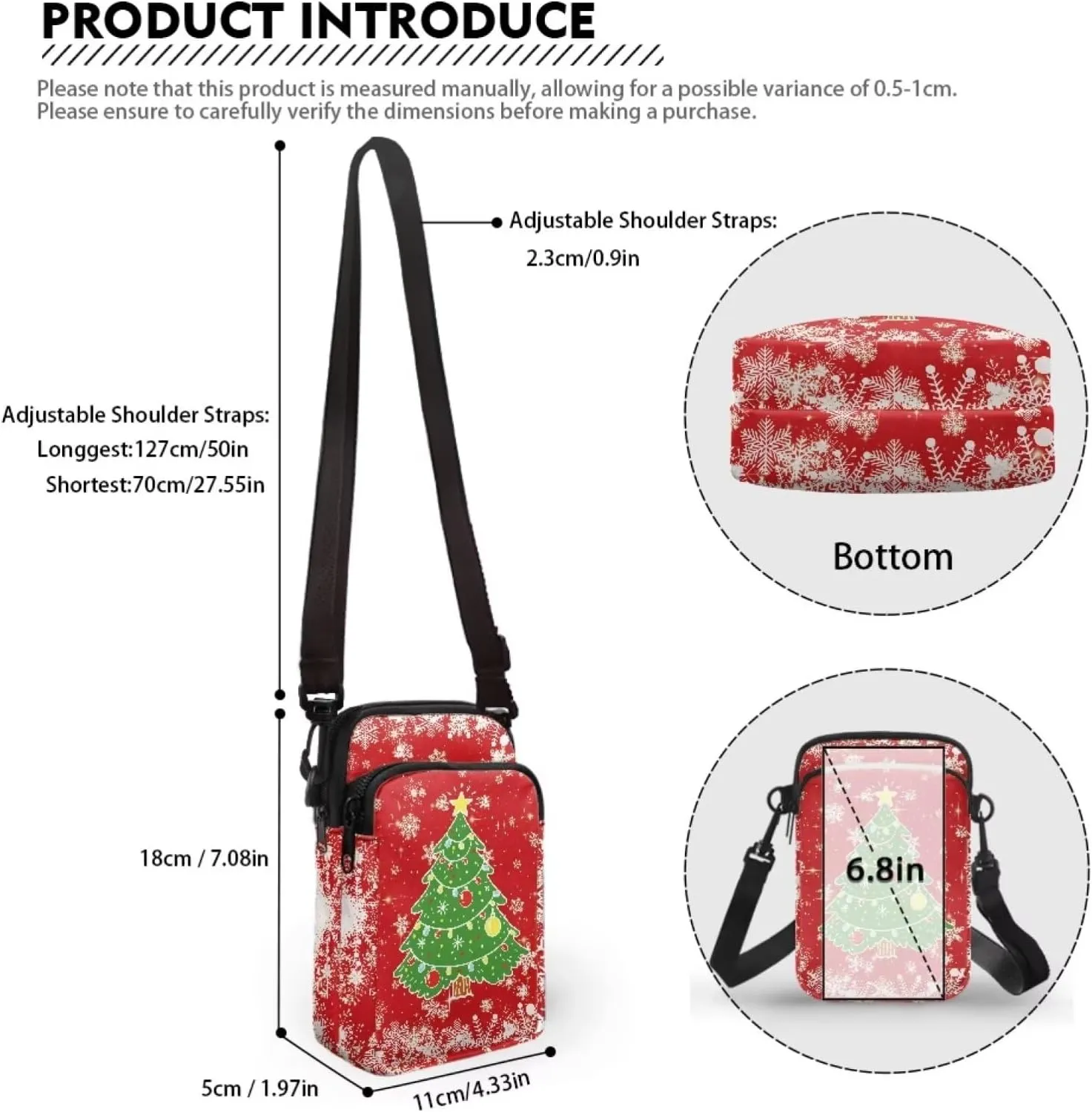 Boatee Small Crossbody Bags for Women Mini Messenger Bag with Adjustable Strap