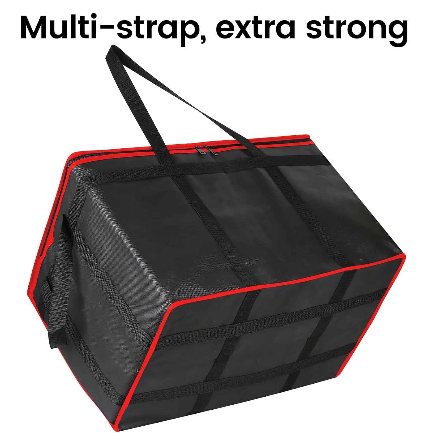 Bodaon 1-Pack Insulated Food Delivery Bag With Hard Bottom, XXXL Pizze Cooler Bags, Thermal Cold/Hot Styrofoam Carrier for Shopping/Travel/Doordash/Catering/Car, Dashers Door Dash Accessories