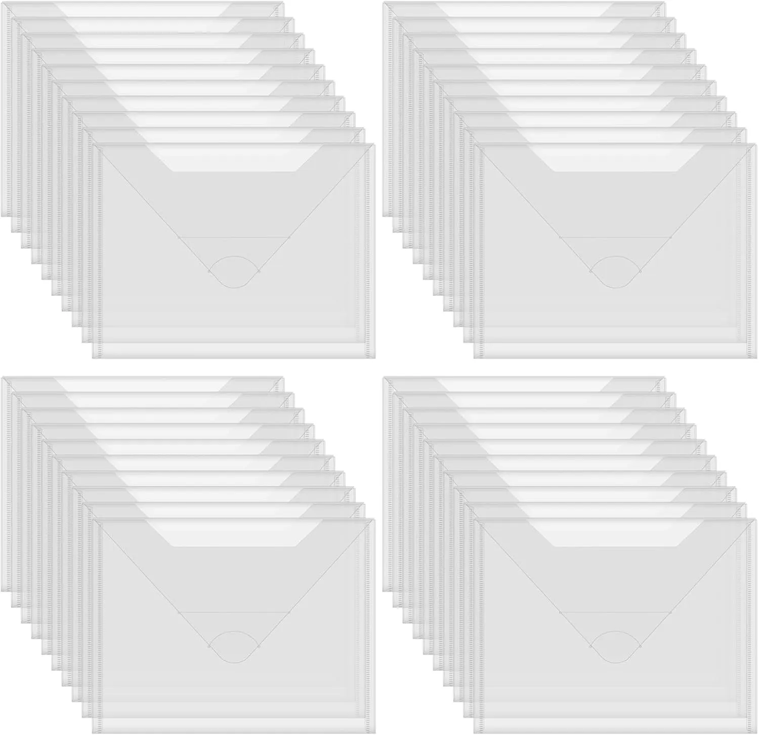 Briartw 40 Pack Large Storage Bag,11.5"x9"Resealable Plastic Envelopes Pockets for Cutting Dies Stencil Crafts Organizer Holder,Clear Storage Envelopes for Clear Stamp,Die Cuts,scrapbook Paper