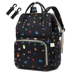 Butterfly Diaper Bag Backpack for Baby Girls, Mom Waterproof Large Nappy Bags for Women